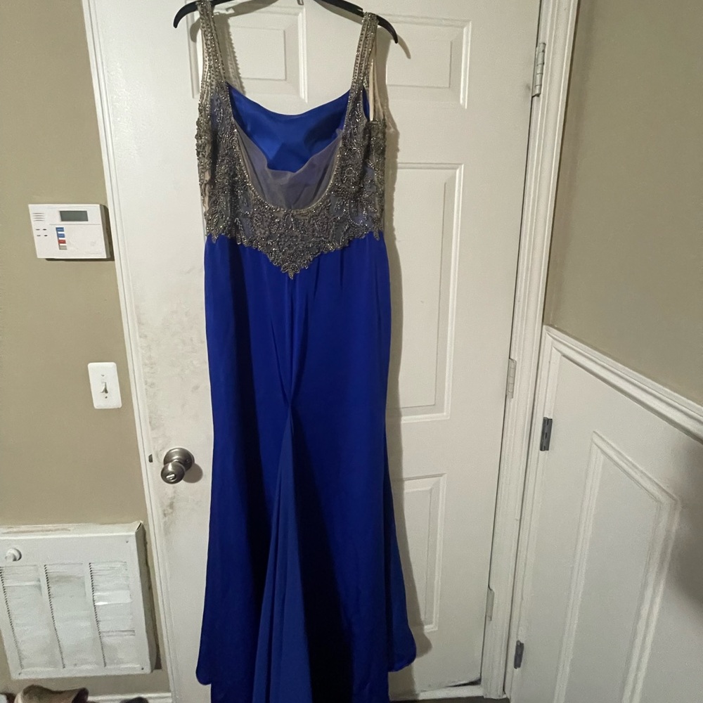Royal blue gown